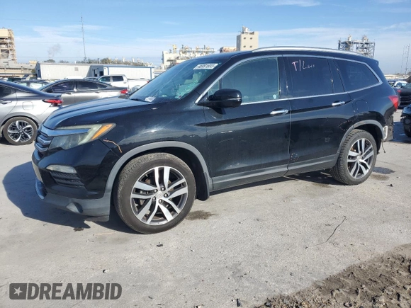 2017 Honda Pilot Touring with VIN 5FNYF5H90HB011708, listed as a Copart auction lot 46991655 with 159,953 mi miles and Salvage Title. Bid and sale history available at carsss.com. Image 1.