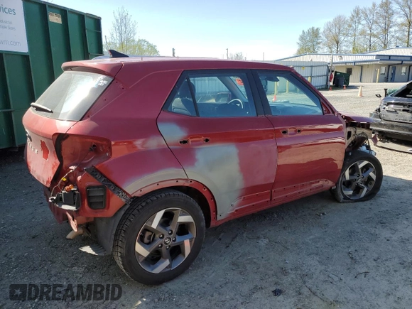 2021 Hyundai Venue SEL with VIN KMHRC8A39MU127054, listed as a Copart auction lot 52586765 with 60,991 mi miles and Salvage Title. Bid and sale history available at carsss.com. Image 3.