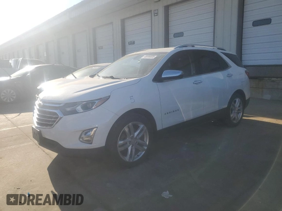 2018 Chevrolet Equinox Premier with VIN 2GNAXNEX9J6214942, listed as a Copart auction lot 46586005 with 103,178 mi miles and Salvage Title. Bid and sale history available at carsss.com. Image 1.