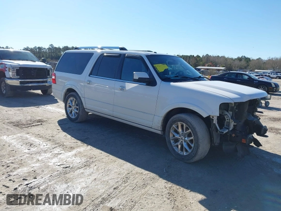 2015 Ford Expedition Max Limited with VIN 1FMJK2AT0FEF46677, listed as a IAAI auction lot 41821917 with 146,420 mi miles and . Bid and sale history available at DreamBid. Image 1.