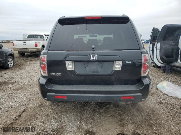2007 Honda Pilot EX-L with VIN 5FNYF28677B043543, listed as a Copart auction lot 45725525 with 250,759 mi miles and Salvage Title. Bid and sale history available at carsss.com. Image 6.
