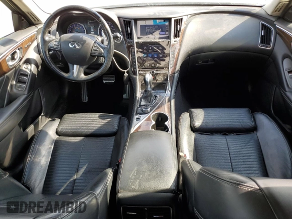 2015 Infiniti Q50 Premium with VIN JN1BV7AR7FM402165, listed as a Copart auction lot 53244085 with 83,519 mi miles and Clean title. Bid and sale history available at DreamBid. Image 8.