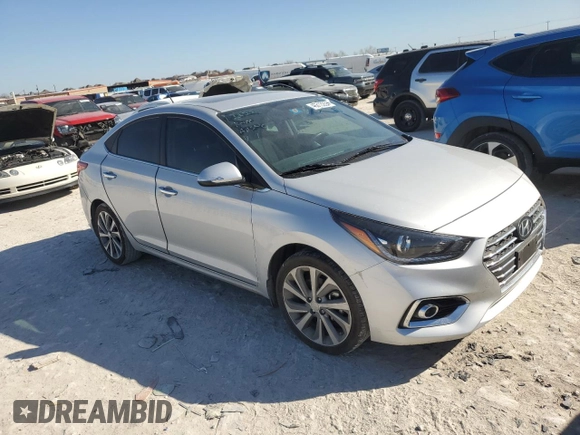 2022 Hyundai Accent Limited with VIN 3KPC34A61NE165830, listed as a Copart auction lot 46813205 with 33,461 mi miles and Salvage Title. Bid and sale history available at carsss.com. Image 4.