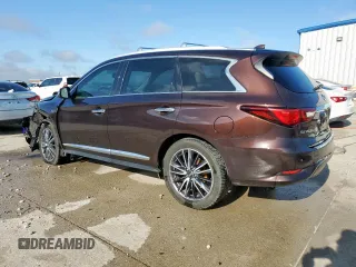 2019 Infiniti QX60 Pure with VIN 5N1DL0MN0KC504592, listed as a Copart auction lot 57896385 with 99,185 mi miles and Salvage title. Bid and sale history available at DreamBid. Image 2.