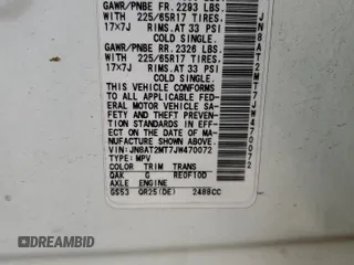 2018 Nissan Rogue S with VIN JN8AT2MT7JW470072, listed as a Copart auction lot 79257884 with 85,298 mi miles and Salvage Title. Bid and sale history available at DreamBid. Image 14.