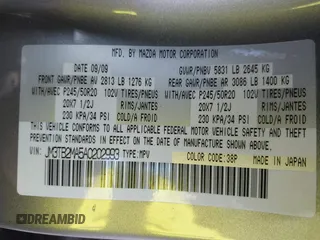 2010 Mazda CX-9 Touring with VIN JM3TB2MA5A0202993, listed as a IAAI auction lot 41654243 with 172,453 mi miles and . Bid and sale history available at DreamBid. Image 9.