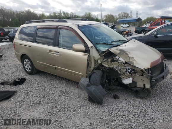 2008 Kia Sedona LX with VIN KNDMB233086221992, listed as a Copart auction lot 51444395 with 126,480 mi miles and Salvage Title. Bid and sale history available at carsss.com. Image 4.