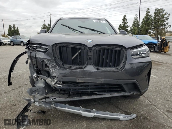 2022 BMW X3 sDrive30i with VIN WBX47DP01NN148035, listed as a Copart auction lot 53548425 with Not Provided miles and Salvage Title. Bid and sale history available at DreamBid. Image 5.