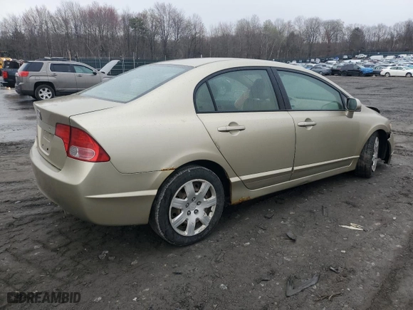 2007 Honda Civic Sdn LX with VIN 2HGFA16537H501732, listed as a Copart auction lot 52888805 with 0 mi miles and Salvage Title. Bid and sale history available at carsss.com. Image 3.