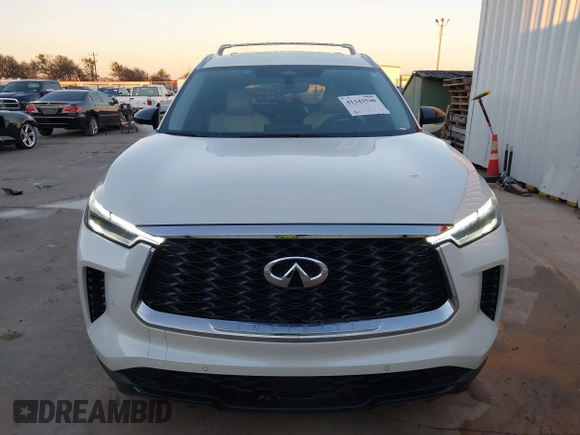 2024 Infiniti QX60 Luxe with VIN 5N1DL1FRXRC335701, listed as a IAAI auction lot 41243510 with 13,462 mi miles and . Bid and sale history available at DreamBid. Image 13.