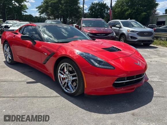 2014 Chevrolet Corvette Z51 3LT with VIN 1G1YM2D70E5104257, listed as a Copart auction lot 52750305 with 65,670 mi miles and Clean title. Bid and sale history available at DreamBid. Image 1.