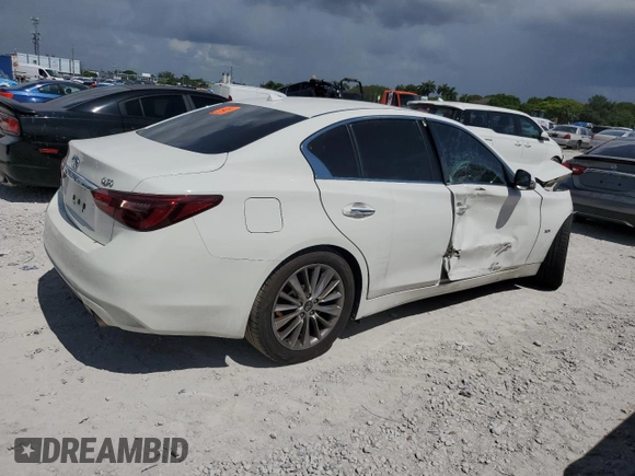 2019 Infiniti Q50 Luxe с VIN JN1EV7AP2KM518928, выставлен на аукционе Copart как лот 61826945 с пробегом 56 979 миль миль и Чистый • Clean title. История ставок и продаж доступна на DreamBid. Изображение 3.