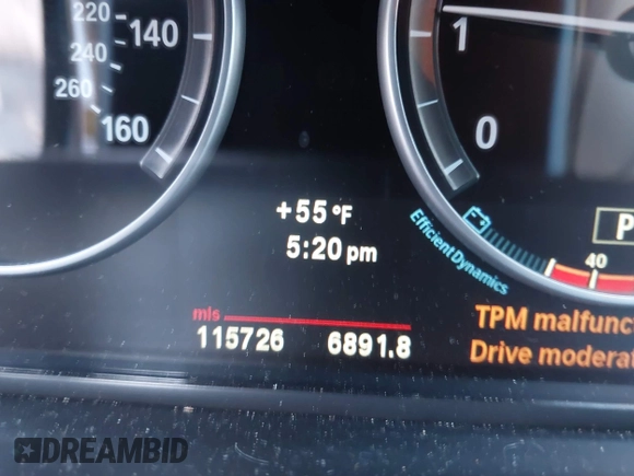 2013 BMW 5 Series 528i xDrive with VIN WBAXH5C58DD107515, listed as a IAAI auction lot 41673214 with 115,726 mi miles. Bid and sale history available at carsss.com. Image 15.