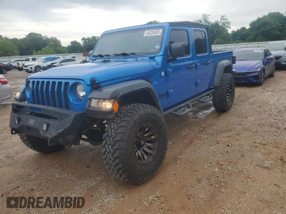 2020 Jeep Gladiator Sport S с VIN 1C6JJTAGXLL171914, выставлен на аукционе Copart как лот 55228435 с пробегом 81 848 миль миль и Списание • Salvage title. История ставок и продаж доступна на DreamBid. Изображение 1.