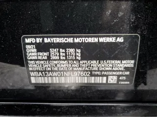 2022 BMW 4 Series M440i xDrive with VIN WBA13AW01NFL97602, listed as a Copart auction lot 43349585 with 46,123 mi miles and Salvage title. Bid and sale history available at DreamBid. Image 12.
