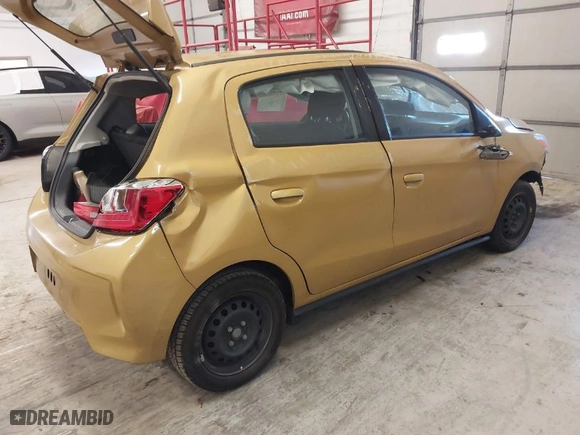 2022 Mitsubishi Mirage ES with VIN ML32AUHJXNH002702, listed as a IAAI auction lot 41007770 with 87882 miles. Bid and sale history available at carsss.com. Image 4.