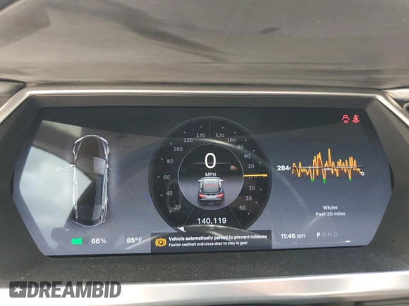 2013 Tesla Model S Performance с VIN 5YJSA1CP8DFP20786, выставлен на аукционе Copart как лот 61035395 с пробегом 140 119 миль миль и Списание • Salvage title. История ставок и продаж доступна на DreamBid. Изображение 9.