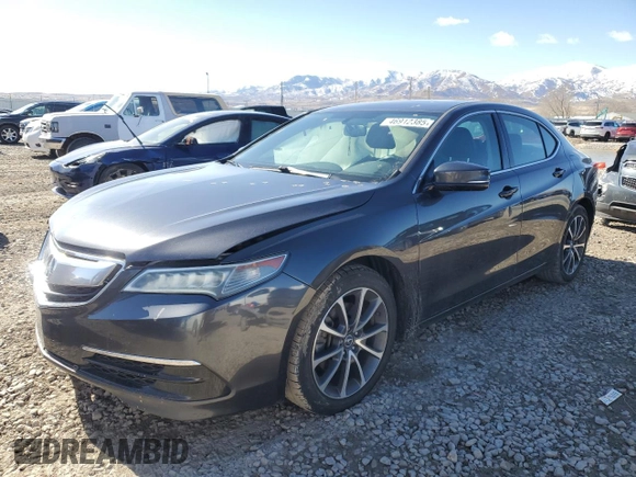 2016 Acura TLX V6 with VIN 19UUB2F37GA009180, listed as a Copart auction lot 46912385 with 113,777 mi miles and Salvage Title. Bid and sale history available at carsss.com. Image 1.