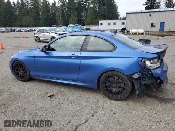 2016 BMW 2 Series M235i xDrive with VIN WBA1J9C59GV696705, listed as a Copart auction lot 47900155 with 80,216 mi miles and Salvage Title. Bid and sale history available at carsss.com. Image 2.