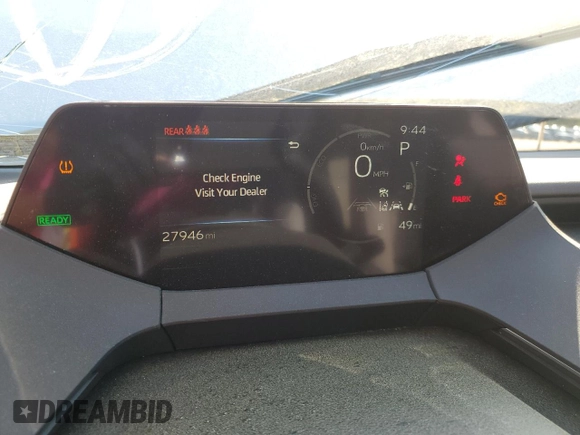 2023 Toyota Prius LE with VIN JTDADABU2P3000654, listed as a Copart auction lot 51953505 with 27,946 mi miles and Salvage Title. Bid and sale history available at DreamBid. Image 9.