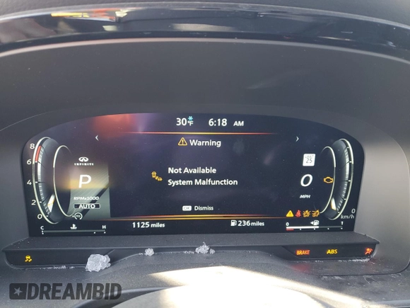 2025 Infiniti QX60 Luxe с VIN 5N1AL1FS4SC335723, выставлен на аукционе Copart как лот 41421615 с пробегом 1 125 миль миль и Списание • Salvage title. История ставок и продаж доступна на DreamBid. Изображение 9.