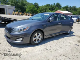 2015 Kia Optima LX with VIN KNAGM4A74F5627380, listed as a Copart auction lot 60011395 with 63,166 mi miles and Clean title. Bid and sale history available at DreamBid. Image 1.