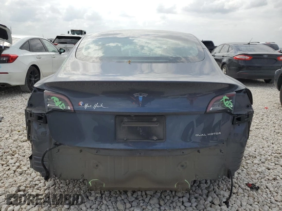 2020 Tesla Model 3 Long Range with VIN 5YJ3E1EB9LF616154, listed as a Copart auction lot 46785145 with 88,676 mi miles and Salvage Title. Bid and sale history available at carsss.com. Image 6.
