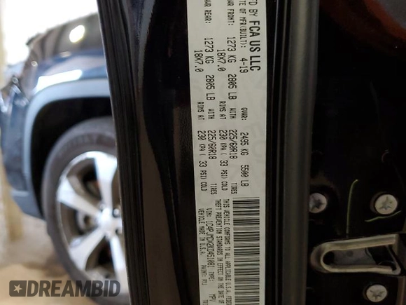 2019 Jeep Cherokee Limited with VIN 1C4PJMDX2KD451081, listed as a Copart auction lot 50602505 with 117,304 mi miles and Salvage Title. Bid and sale history available at carsss.com. Image 12.