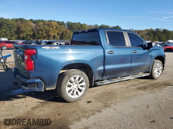 2019 Chevrolet Silverado 1500 Custom with VIN 1GCUYBEF2KZ181703, listed as a Copart auction lot 83764894 with 114,948 mi miles and Salvage Title. Bid and sale history available at DreamBid. Image 3.