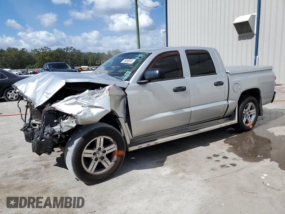 2007 Dodge Dakota SLT with VIN 1D7HE48J17S259061, listed as a Copart auction lot 76098974 with Not Provided miles and Non Repairable. Bid and sale history available at DreamBid. Image 1.