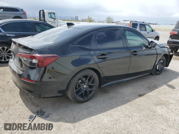 2025 Honda Civic Sport with VIN 2HGFE2F50SH522864, listed as a Copart auction lot 55648945 with Not provided miles and Salvage title. Bid and sale history available at DreamBid. Image 3.