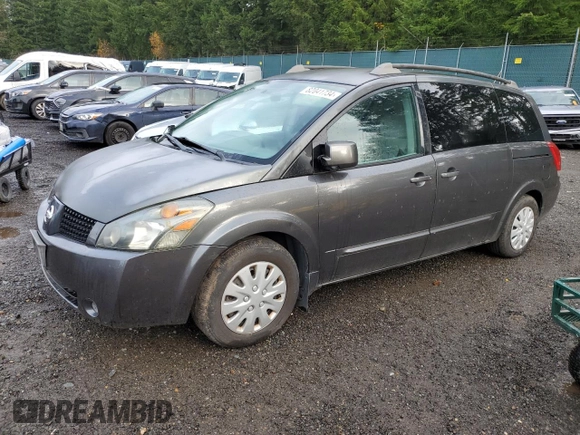 2005 Nissan Quest SE with VIN 5N1BV28U65N100865, listed as a Copart auction lot 82041734 with 122,509 mi miles and Clean Title. Bid and sale history available at carsss.com. Image 1.