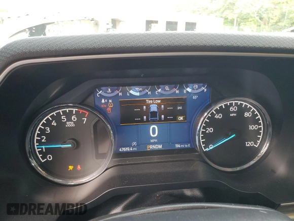 2021 Ford F-150 XL with VIN 1FTEW1EP0MFB98114, listed as a Copart auction lot 55892705 with 47,619 mi miles and Salvage title. Bid and sale history available at DreamBid. Image 9.