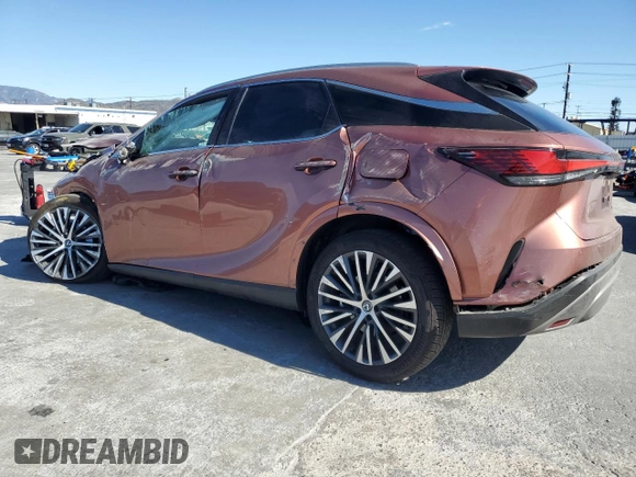 2023 Lexus RX 350 with VIN 2T2BAMCAXPC038185, listed as a Copart auction lot 47246705 with 12,837 mi miles and Salvage Title. Bid and sale history available at DreamBid. Image 2.