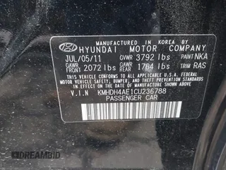 2012 Hyundai Elantra GLS с VIN KMHDH4AE1CU236788, выставлен на аукционе IAAI как лот 42166571 с пробегом 138 710 миль миль и . История ставок и продаж доступна на DreamBid. Изображение 9.