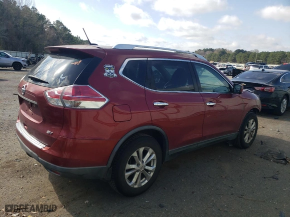 2016 Nissan Rogue SV with VIN KNMAT2MT1GP679225, listed as a Copart auction lot 47595285 with 102,995 mi miles and Salvage Title. Bid and sale history available at carsss.com. Image 3.