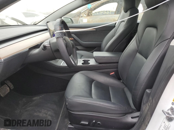 2022 Tesla Model 3 Long Range with VIN 5YJ3E1EB5NF334516, listed as a Copart auction lot 43247755 with 23,412 mi miles and Salvage Title. Bid and sale history available at DreamBid. Image 7.