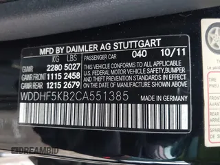 2012 Mercedes-Benz E 350 Luxury with VIN WDDHF5KB2CA551385, listed as a IAAI auction lot 41922064 with 281,962 mi miles and . Bid and sale history available at carsss.com. Image 9.