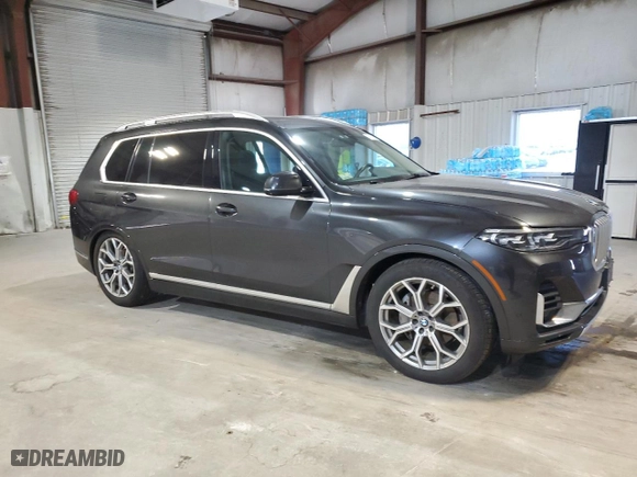 2019 BMW X7 xDrive40i with VIN 5UXCW2C59KL088447, listed as a Copart auction lot 54195265 with 74,390 mi miles and Clean Title. Bid and sale history available at carsss.com. Image 4.