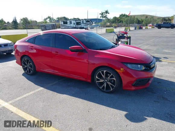 2021 Honda Civic Sedan Sport with VIN 2HGFC2F83MH528354, listed as a IAAI auction lot 41843412 with 55,110 mi miles. Bid and sale history available at carsss.com. Image 1.