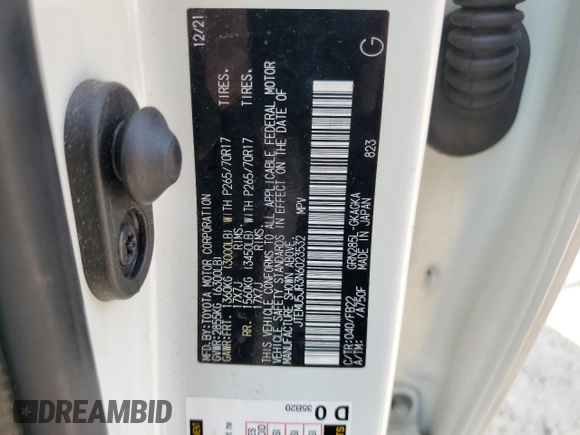 2022 Toyota 4Runner SR5 z VIN JTEMU5JR3N6023532, wystawiony jako Copart lot #63680825 z przebiegiem 83 672 mil mil oraz Szkoda całkowita • Salvage title. Historia ofert i sprzedaży dostępna na DreamBid. Obrazek 13.