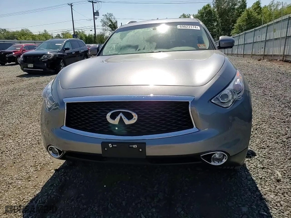 2017 Infiniti QX70 with VIN JN8CS1MW9HM416391, listed as a Copart auction lot 69823174 with 35,846 mi miles and Salvage Title. Bid and sale history available at carsss.com. Image 12.
