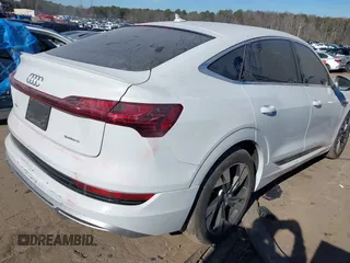 2021 Audi e-tron Sportback S line Premium with VIN WA11AAGEXMB001251, listed as a IAAI auction lot 41363257 with 57,350 mi miles. Bid and sale history available at carsss.com. Image 4.