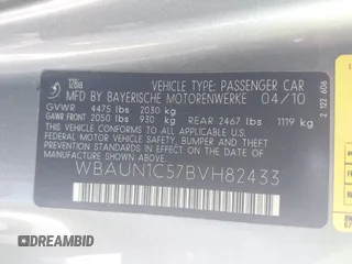 2011 BMW 1 Series 128i с VIN WBAUN1C57BVH82433, выставлен на аукционе IAAI как лот 42344483 с пробегом 153 674 миль миль и . История ставок и продаж доступна на DreamBid. Изображение 9.