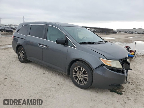2012 Honda Odyssey EX with VIN 5FNRL5H48CB085176, listed as a Copart auction lot 45870305 with 159,009 mi miles and Salvage Title. Bid and sale history available at DreamBid. Image 4.