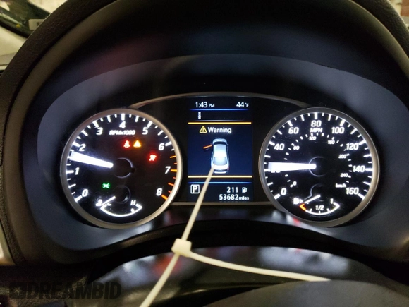 2019 Nissan Sentra SV with VIN 3N1AB7AP0KL606703, listed as a Copart auction lot 45501465 with 53,682 mi miles and Clean Title. Bid and sale history available at DreamBid. Image 9.