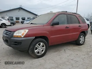 2008 Kia Sportage LX with VIN KNDJE723187509300, listed as a Copart auction lot 53381095 with 121,436 mi miles and Clean Title. Bid and sale history available at carsss.com. Image 1.