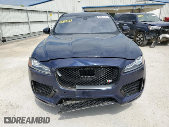 2018 Jaguar F-Pace S with VIN SADCM2FV7JA255776, listed as a Copart auction lot 53561575 with 82,005 mi miles and Salvage title. Bid and sale history available at DreamBid. Image 5.