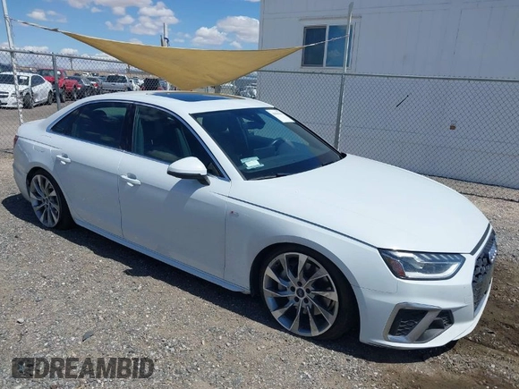 2021 Audi A4 S line Premium Plus with VIN WAUEAAF44MN005744, listed as a IAAI auction lot 41959164 with 29,127 mi miles and . Bid and sale history available at DreamBid. Image 1.