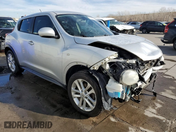 2013 Nissan Juke SV with VIN JN8AF5MV0DT230412, listed as a Copart auction lot 87434354 with 154,605 mi miles and Salvage Title. Bid and sale history available at carsss.com. Image 4.